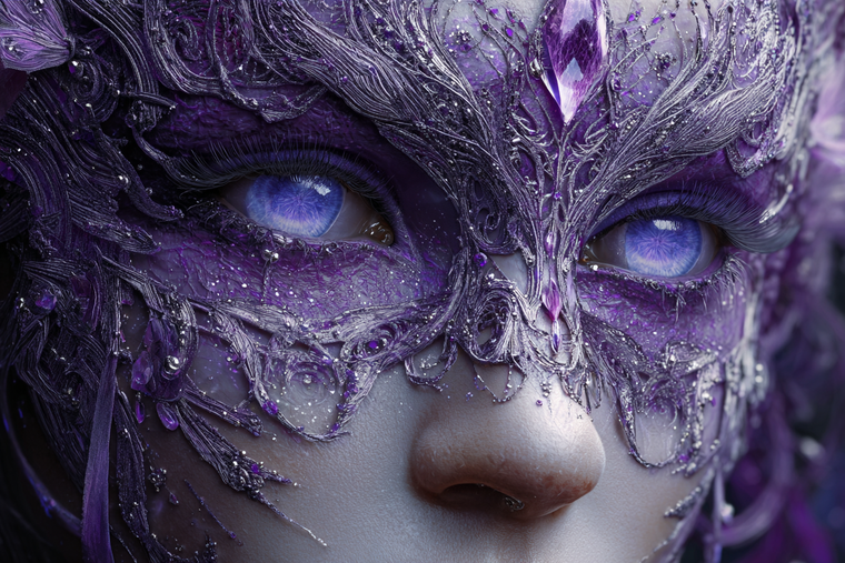 Fantasy Masked Woman Vinyl Car Decal Sticker – Waterproof & UV-Resistant 2.986666666666667"