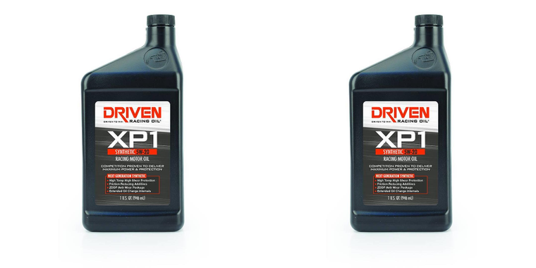 2x Driven Racing Oil | XP1 Series Synthetic SAE 5W-20 Oil | Joe Gibbs Racing Formula | 1 Quart Bottle