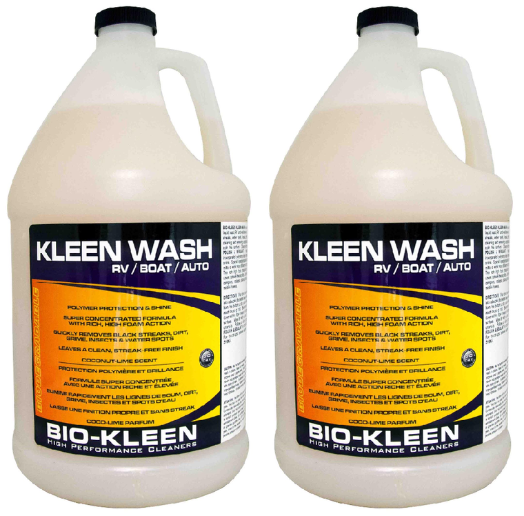 2x Bio-Kleen Car Wash | Super Concentrated Polymer Protection & Shine - 1 Gallon Jug