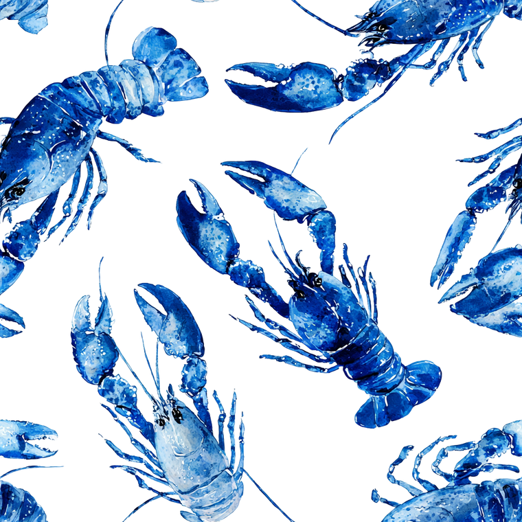 Blue Crayfish Pattern Vinyl Car Decal Sticker – Waterproof & UV-Resistant 3.4133333333333336"