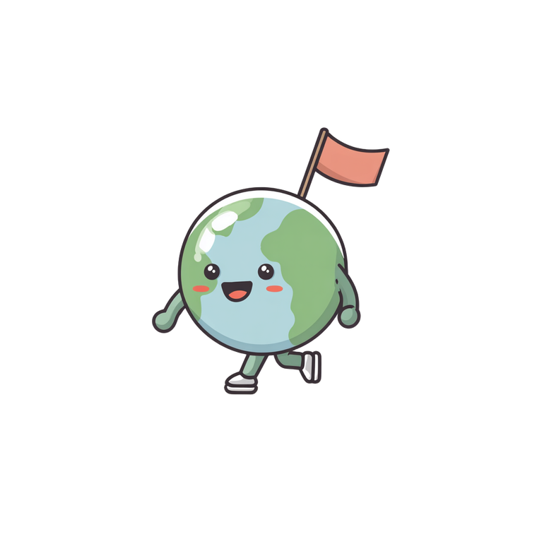Cute Earth Mascot Vinyl Car Decal Sticker – Waterproof & UV-Resistant 3.4133333333333336"