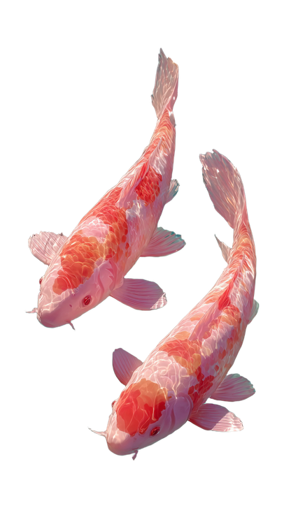 Dreamy Koi Pond Vinyl Car Decal Sticker – Waterproof & UV-Resistant 4.8533333333333335"