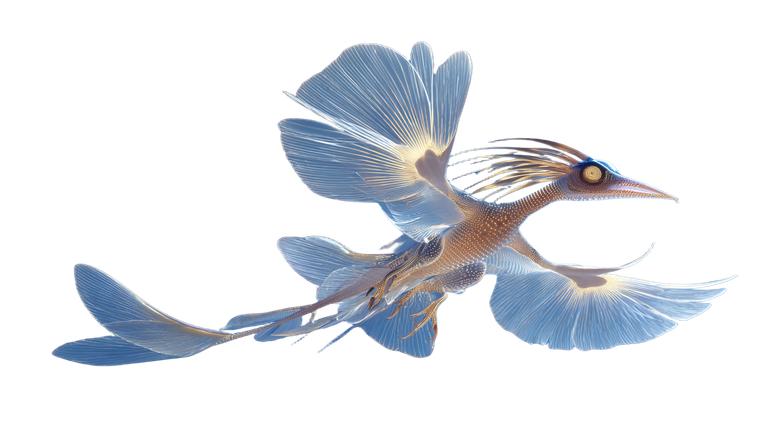 Four-Winged Bird Vinyl Car Decal Sticker – Waterproof & UV-Resistant 2.72"