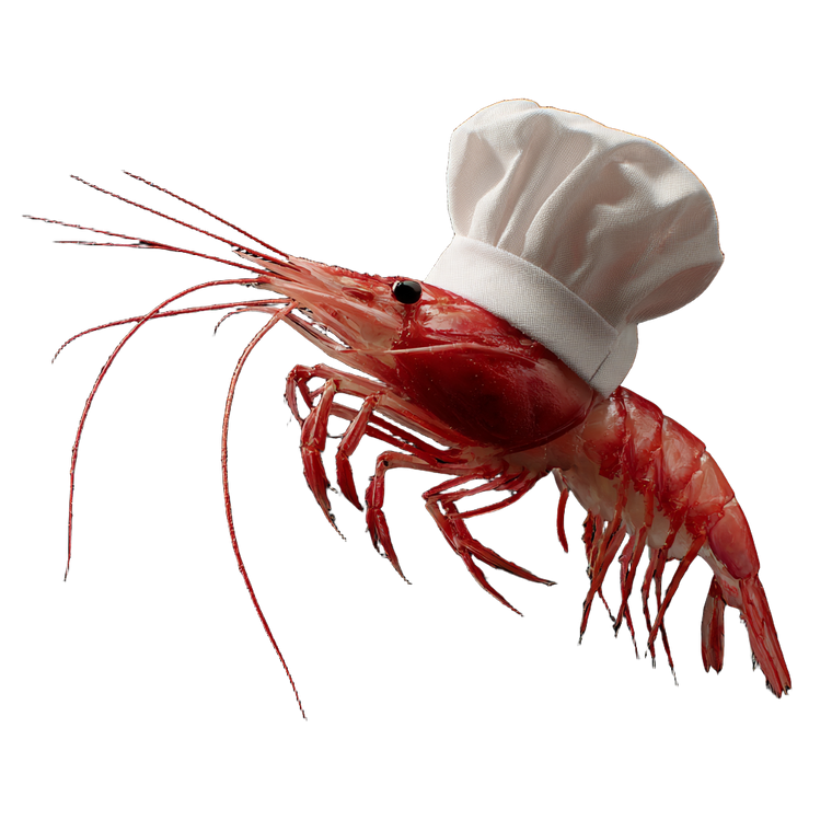 Chef Shrimp V2 Vinyl Car Decal Sticker – Waterproof & UV-Resistant 3.4133333333333336"