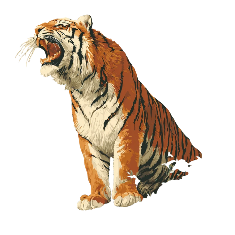 Roaring Japanese Tiger Vinyl Car Decal Sticker – Waterproof & UV-Resistant 6.826666666666667"