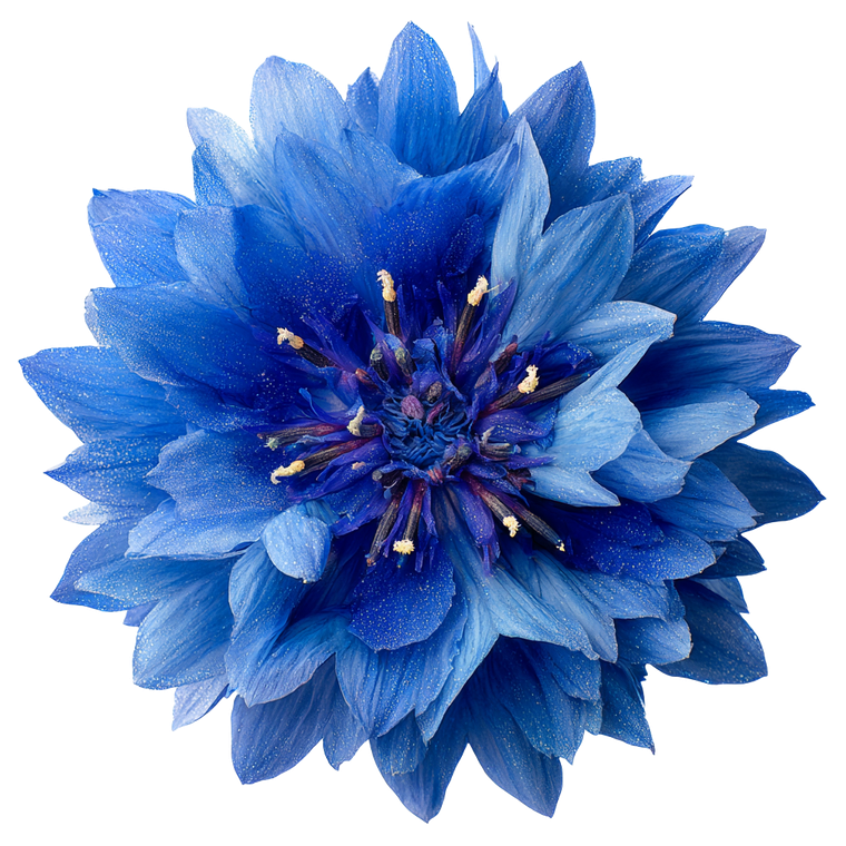 Cornflower Bloom Vinyl Car Decal Sticker – Waterproof & UV-Resistant 3.4133333333333336"