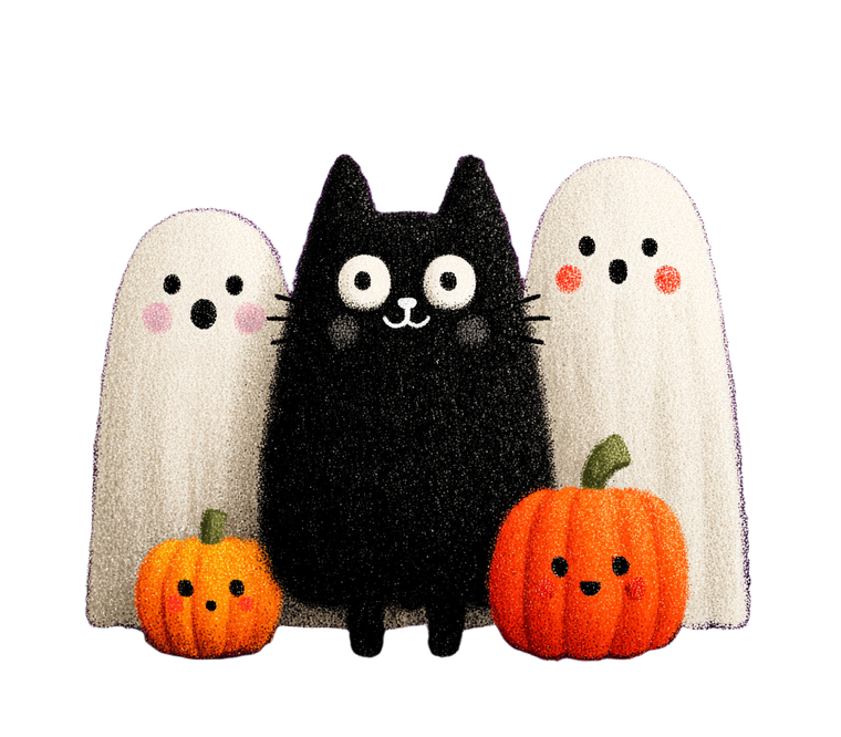 Halloween Cat Ghosts V2 Vinyl Car Decal Sticker – Waterproof & UV-Resistant 3.4133333333333336"