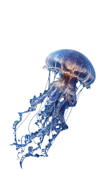 Glowing Jellyfish Contrast Vinyl Car Decal Sticker – Waterproof & UV-Resistant 9.706666666666667"