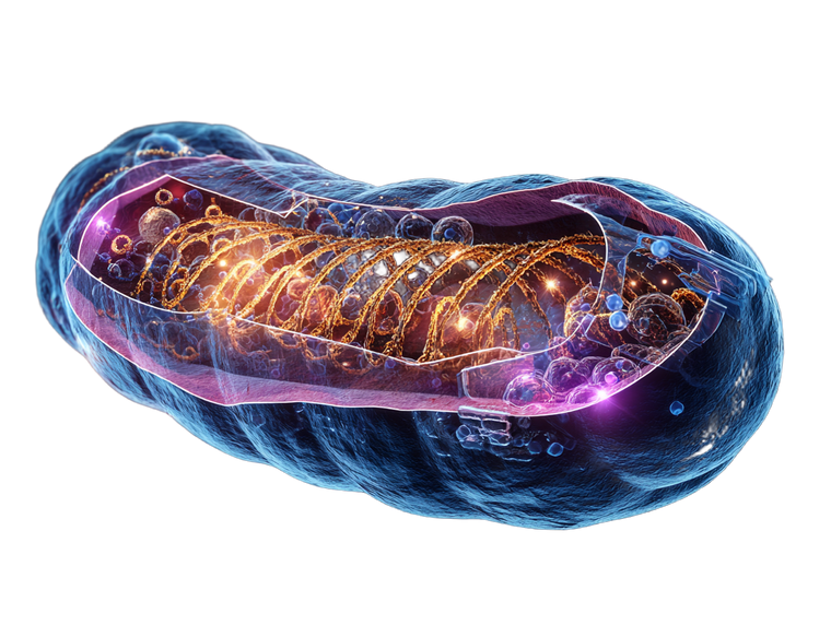Glowing Mitochondrion Cutaway V2 Vinyl Car Decal Sticker – Waterproof & UV-Resistant 6.1866666666666665"