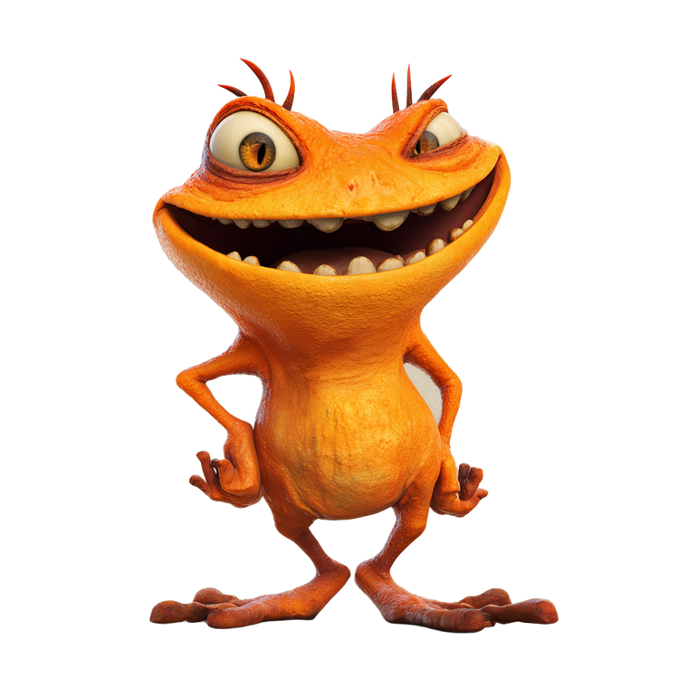 Sneaky Orange Frog Vinyl Car Decal Sticker – Waterproof & UV-Resistant 3.4133333333333336"