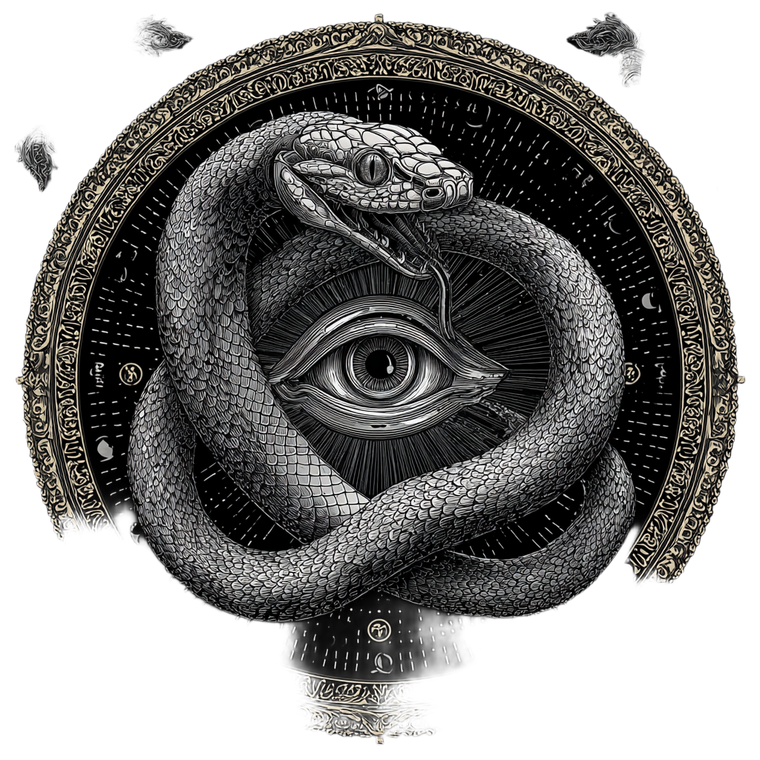Ouroboros Eye Vinyl Car Decal Sticker – Waterproof & UV-Resistant 3.4133333333333336"
