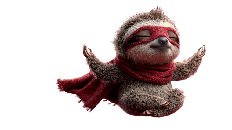 Meditating Floating Sloth Vinyl Car Decal Sticker – Waterproof & UV-Resistant 5.4