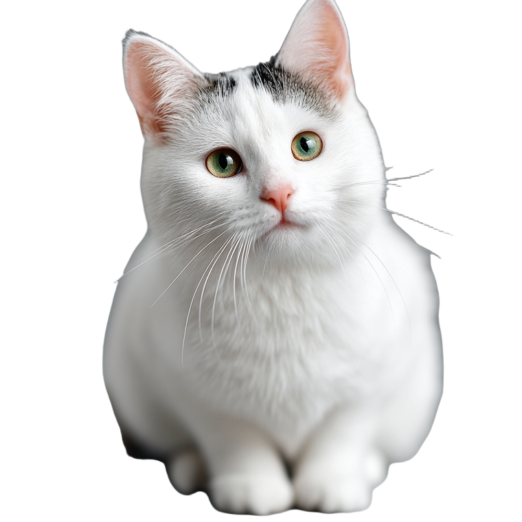 Affectionate White Cat Vinyl Car Decal Sticker – Waterproof & UV-Resistant 3.4133333333333336"