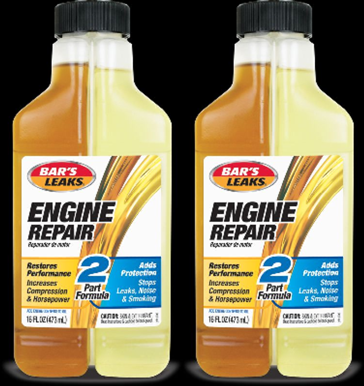 2x Stop Oil Leaks & Quiets Engine Noise | Bars Leaks Oil Additive, Use With Synthetic Oil, 16oz
