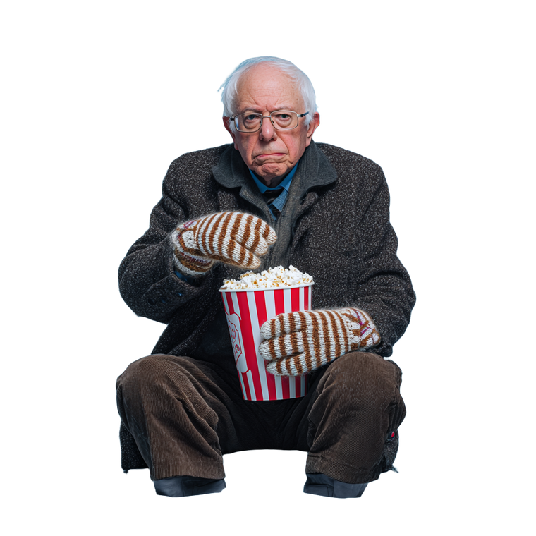 Bernie Sanders Popcorn Vinyl Car Decal Sticker – Waterproof & UV-Resistant 3.4133333333333336"