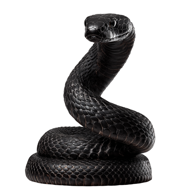 Black Snake Standing Vinyl Car Decal Sticker – Waterproof & UV-Resistant 6.826666666666667"