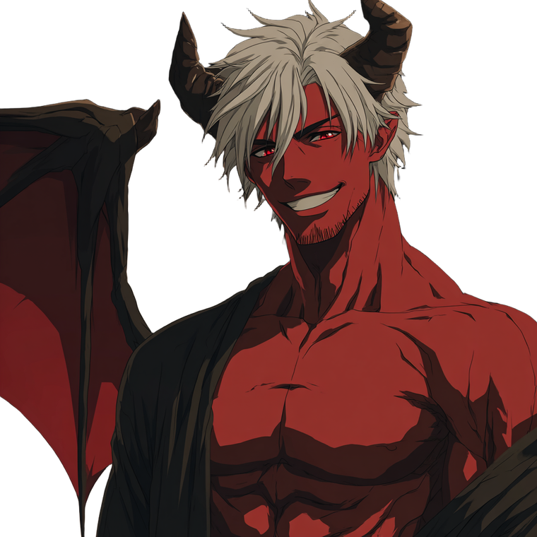 Handsome Demon Man V3 Vinyl Car Decal Sticker – Waterproof & UV-Resistant 3.4133333333333336"