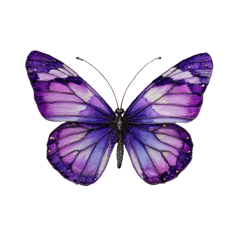 Purple Mini Butterfly Vinyl Car Decal Sticker – Waterproof & UV-Resistant 3.4133333333333336"