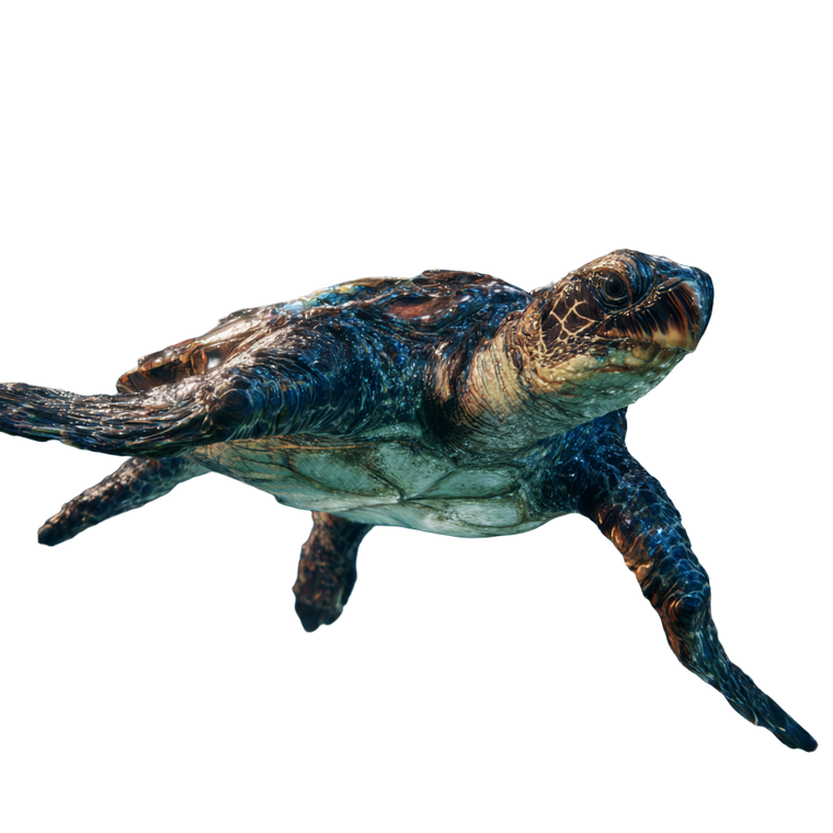 Graceful Sea Turtle V8 Vinyl Car Decal Sticker – Waterproof & UV-Resistant 6.826666666666667"