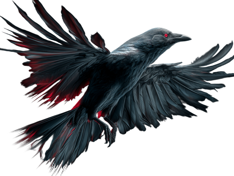 Dynamic Flying Crow Vinyl Car Decal Sticker – Waterproof & UV-Resistant 6.1866666666666665"