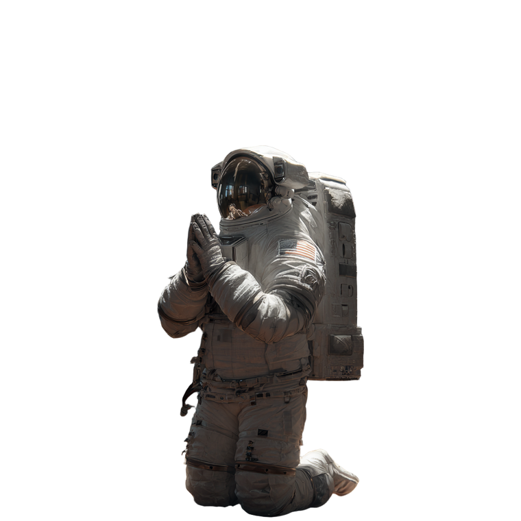 Holy Astronaut Vinyl Car Decal Sticker – Waterproof & UV-Resistant 3.4133333333333336"
