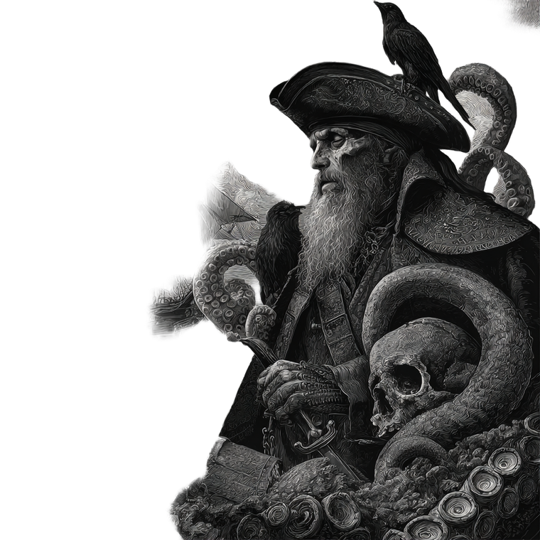 Cursed Pirate Scene Vinyl Car Decal Sticker – Waterproof & UV-Resistant 3.4133333333333336"