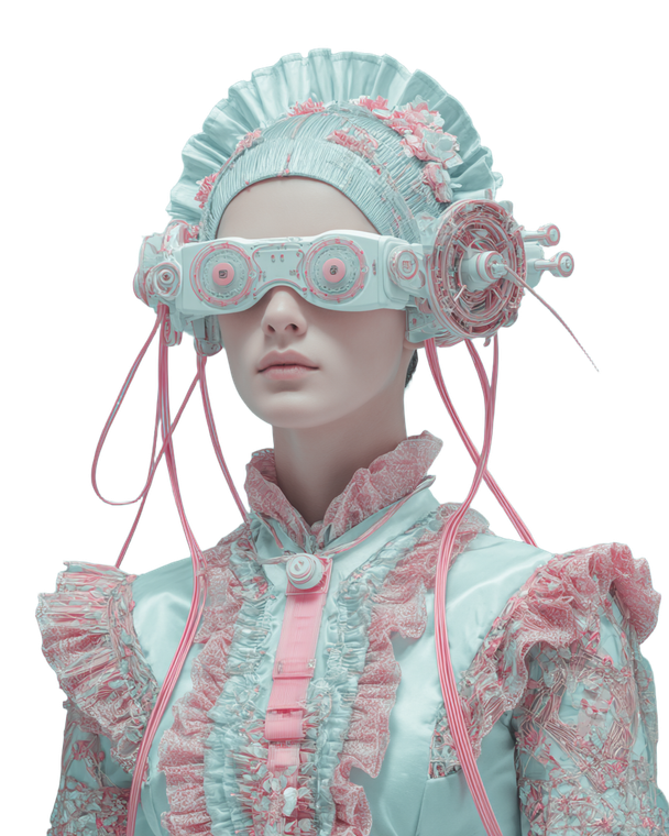 Sci-Fi Cybergoth Portrait Vinyl Car Decal Sticker – Waterproof & UV-Resistant 8.0"