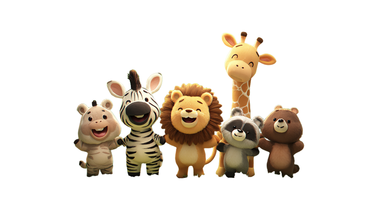 Cartoon Jungle Animals V2 Vinyl Car Decal Sticker – Waterproof & UV-Resistant 2.72"