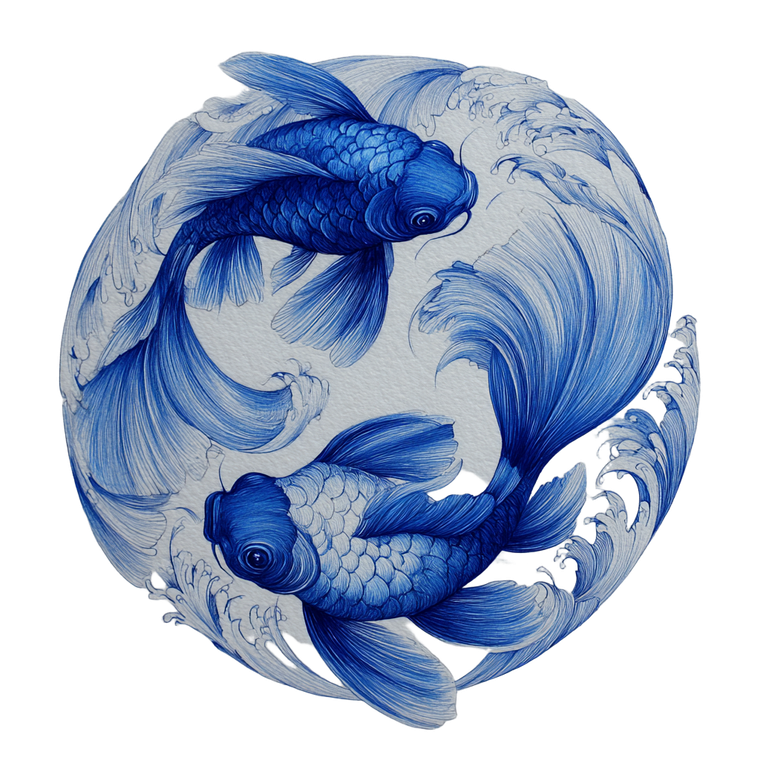 Yin-Yang Fish Tattoo Vinyl Car Decal Sticker – Waterproof & UV-Resistant 3.4133333333333336"