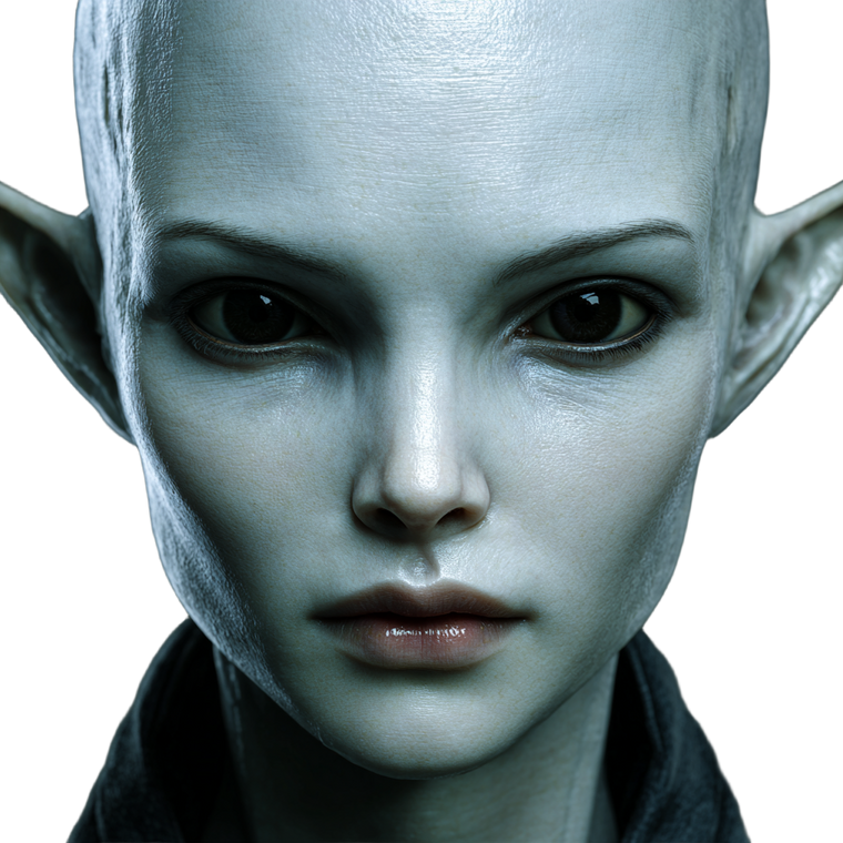 Alien Supermodel Portrait V4 Vinyl Car Decal Sticker – Waterproof & UV-Resistant 6.826666666666667"