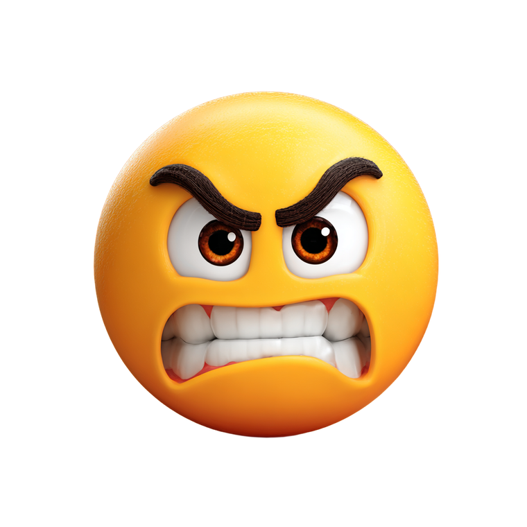 Angry Cartoon Emoji Vinyl Car Decal Sticker – Waterproof & UV-Resistant 6.826666666666667"