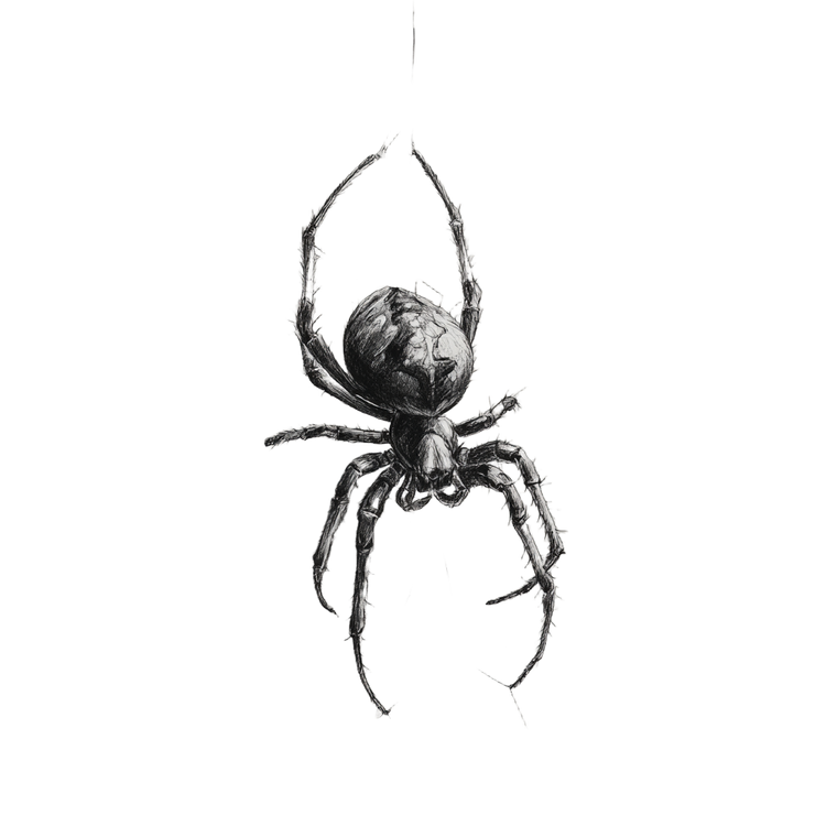Spider On Web V2 Vinyl Car Decal Sticker – Waterproof & UV-Resistant 6.826666666666667"