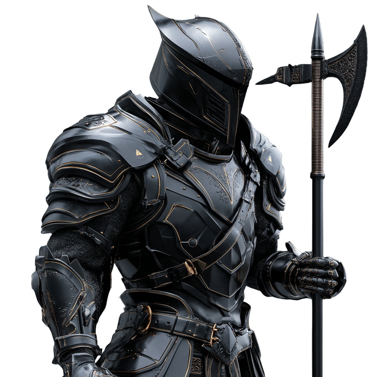 Black Armored Warrior Vinyl Car Decal Sticker – Waterproof & UV-Resistant 3.4133333333333336"