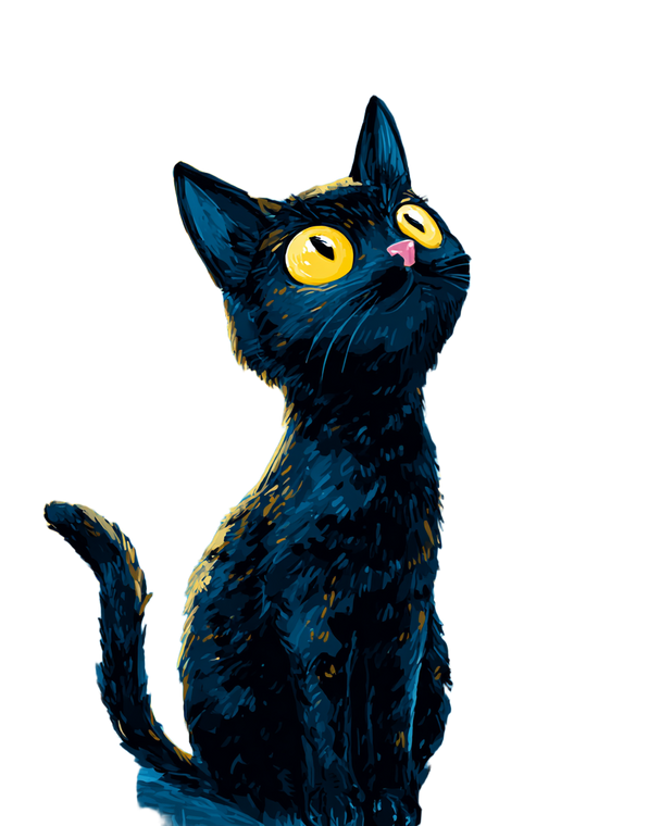 Starry Night Kitten V2 Vinyl Car Decal Sticker – Waterproof & UV-Resistant 4.0"