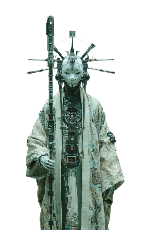 Cybernetic Monk V5 Vinyl Car Decal Sticker – Waterproof & UV-Resistant 8.96"
