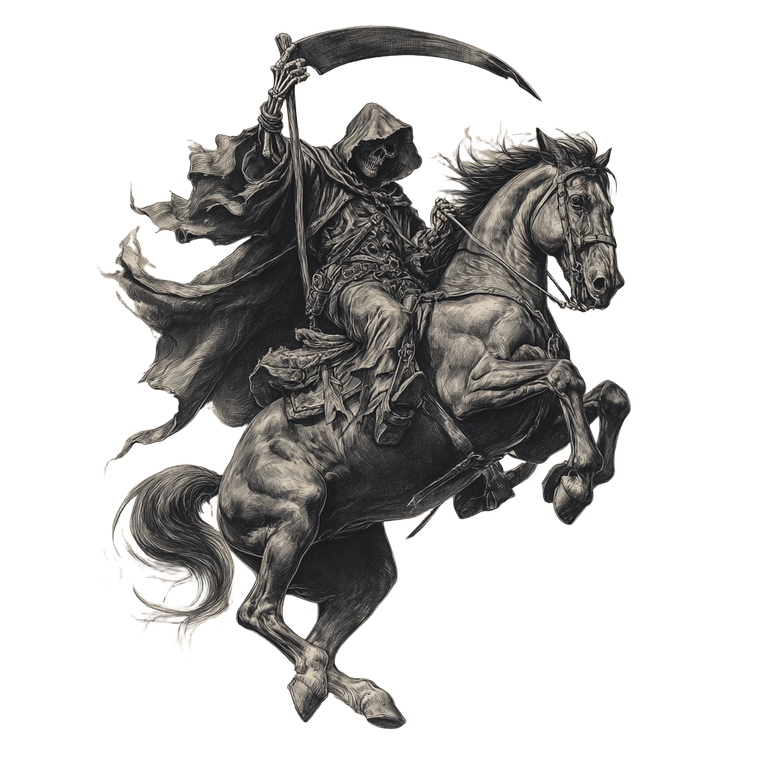 Western Grim Reaper V3 Vinyl Car Decal Sticker – Waterproof & UV-Resistant 6.826666666666667"