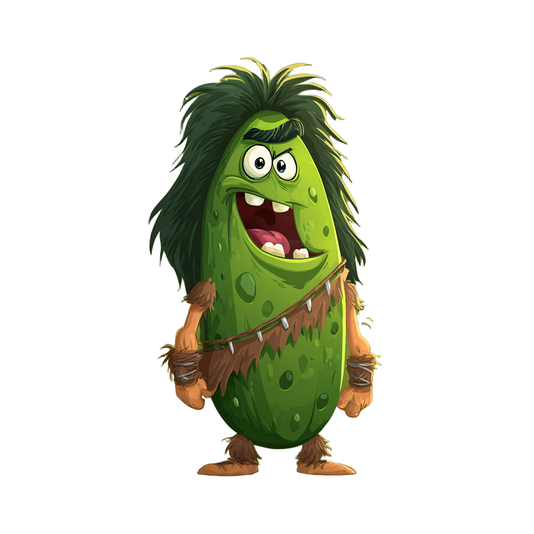 Pickle Caveman V2 Vinyl Car Decal Sticker – Waterproof & UV-Resistant 3.4133333333333336"
