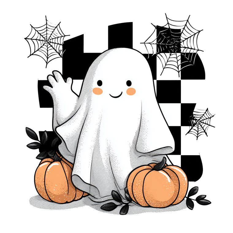 Cute Ghost Design V4 Vinyl Car Decal Sticker – Waterproof & UV-Resistant 6.826666666666667"