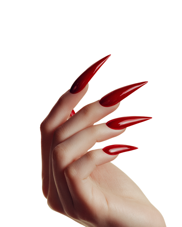 Red Stiletto Nails Vinyl Car Decal Sticker – Waterproof & UV-Resistant 8.0"