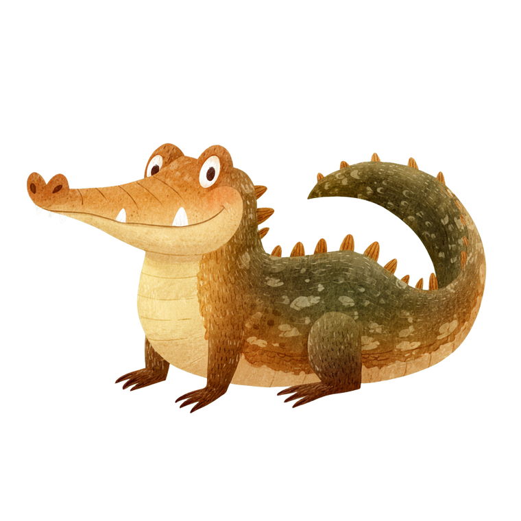 Cheerful Cartoon Crocodile Vinyl Car Decal Sticker – Waterproof & UV-Resistant 6.826666666666667"