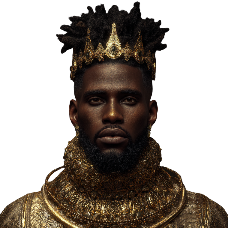 Royal Afro King Vinyl Car Decal Sticker – Waterproof & UV-Resistant 3.4133333333333336"