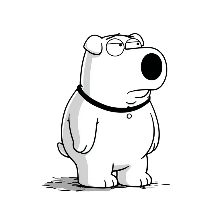 Peter Griffin'S Dog Vinyl Car Decal Sticker – Waterproof & UV-Resistant 3.4133333333333336"