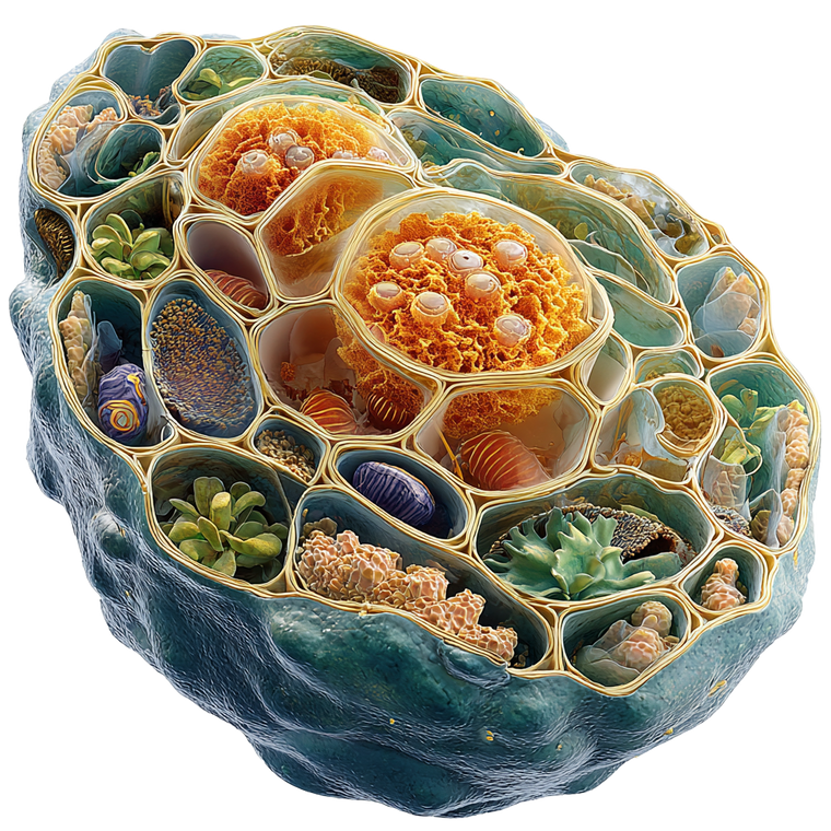 Plant Cell Illustration Vinyl Car Decal Sticker – Waterproof & UV-Resistant 3.4133333333333336"