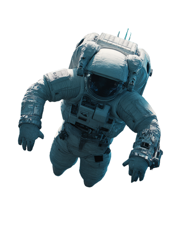 Astronaut And Spaceship Vinyl Car Decal Sticker – Waterproof & UV-Resistant 4.0"