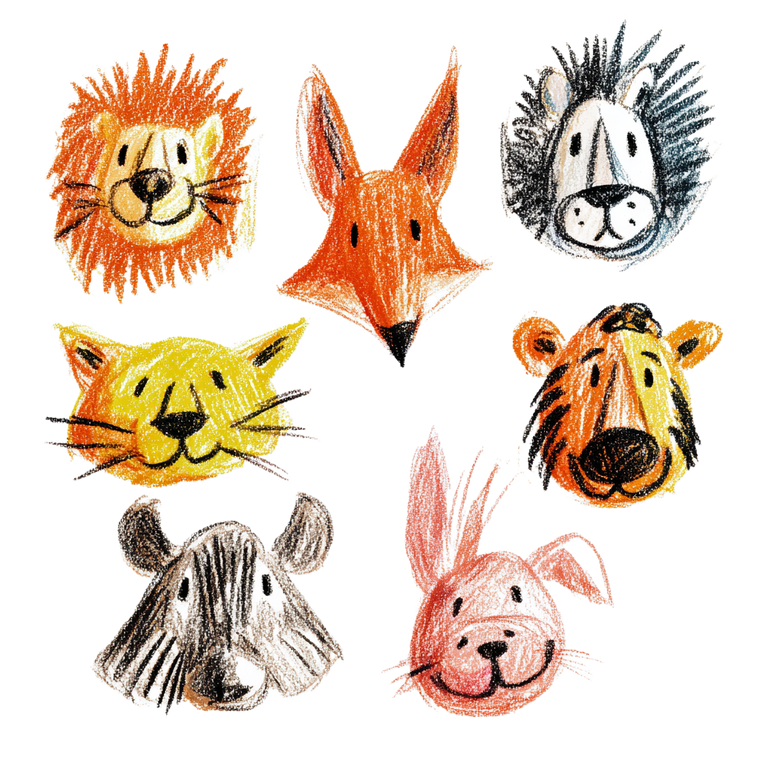 Cute Animal Portrait Vinyl Car Decal Sticker – Waterproof & UV-Resistant 6.826666666666667"