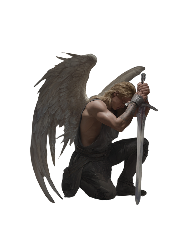 Guardian Angel Kneeling V2 Vinyl Car Decal Sticker – Waterproof & UV-Resistant 8.0"