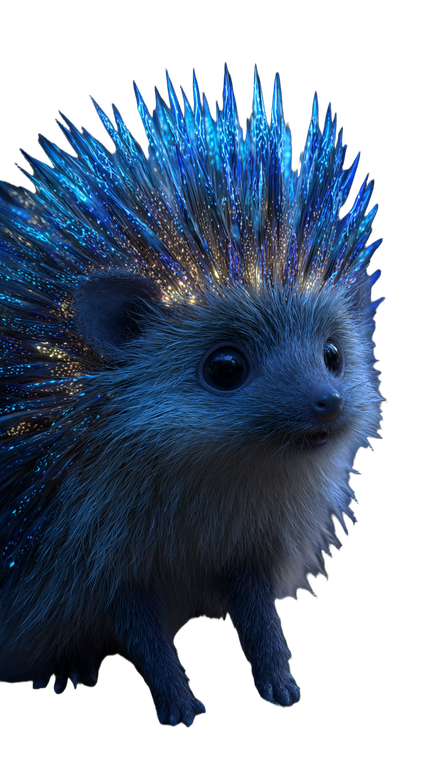Bioluminescent Hedgehog V2 Vinyl Car Decal Sticker – Waterproof & UV-Resistant 4.8533333333333335"