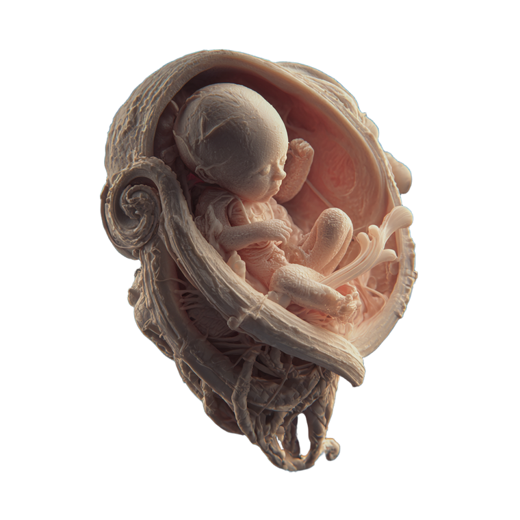Womb Baby Model Vinyl Car Decal Sticker – Waterproof & UV-Resistant 3.4133333333333336"
