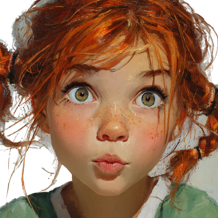 Curious Expressive Girl Vinyl Car Decal Sticker – Waterproof & UV-Resistant 3.4133333333333336"