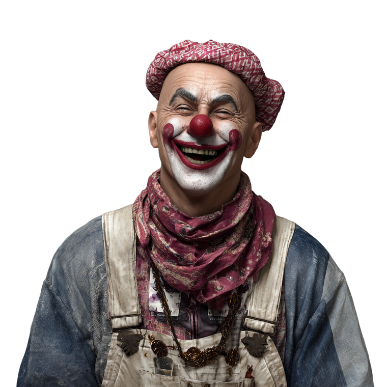 Happy Clown Vinyl Car Decal Sticker – Waterproof & UV-Resistant 3.4133333333333336"